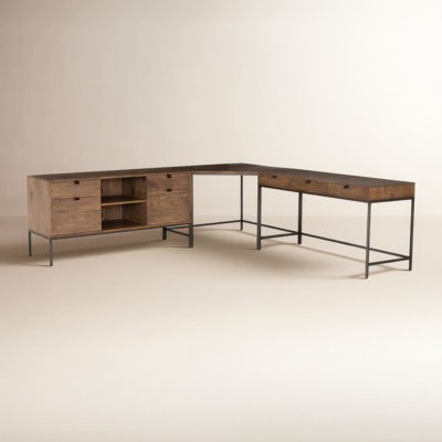 Loki Solid Wood Top Writing Desk