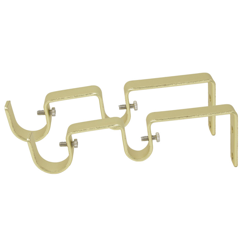Petree Steel Mounting Bracket, Polished Brass