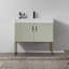 Meuble-lavabo simple en contreplaqué de placage de bois naturel 36 po Keena-246947523