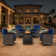 Aluel 7-Pieces Outdoor Wicker Rocking and Swivel Chairs & Fire Pit Table Conversation Set With Cushions