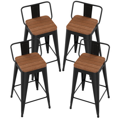 Outdoor Stool With Metal Frame