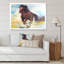 Cheval brun galopant - peinture sur toile-67417836-67417830