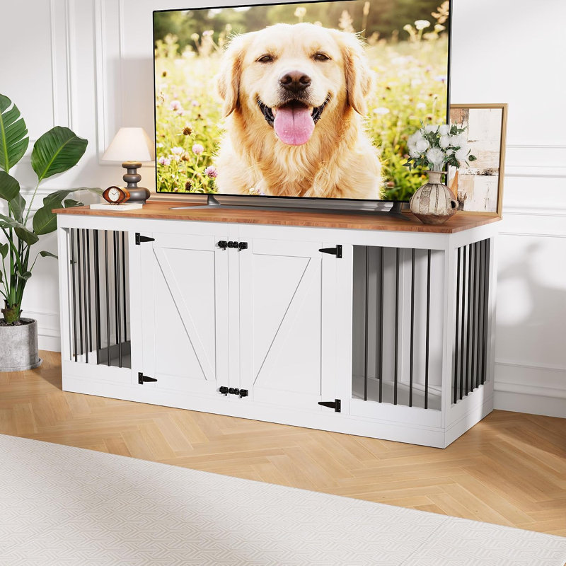 Meuble pour chien 70 po, White