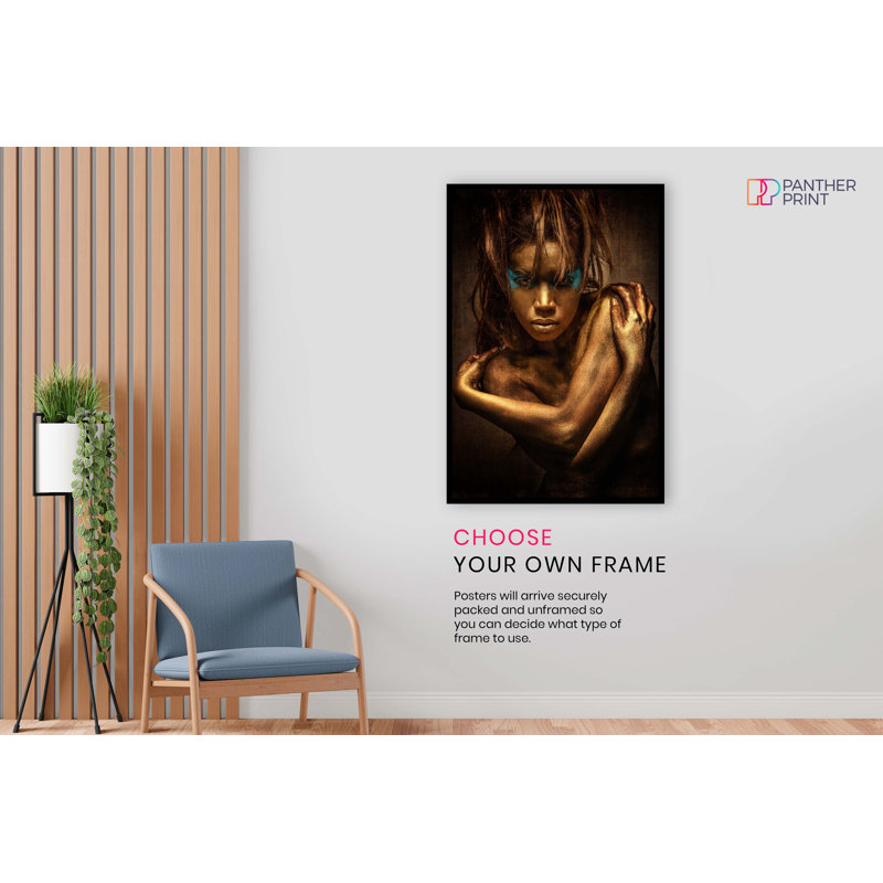 Woman in Golden Body 1 Piece Wall Art, 61cm H x 41cm W x 0.5cm D