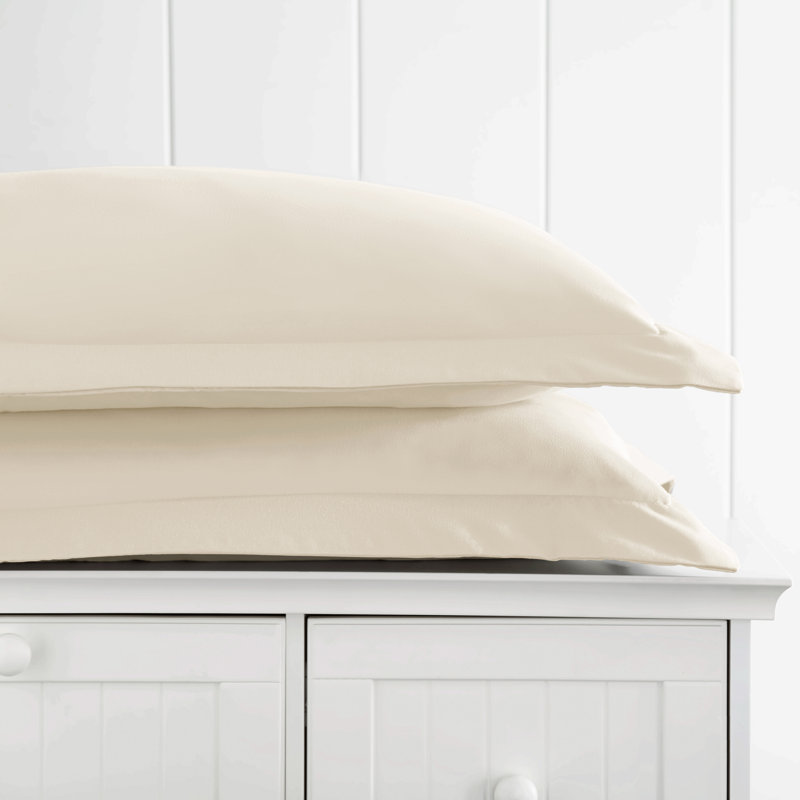 Ensemble de 2 taies d'oreiller en microfibre ultra douce, Très grand, Ivoire