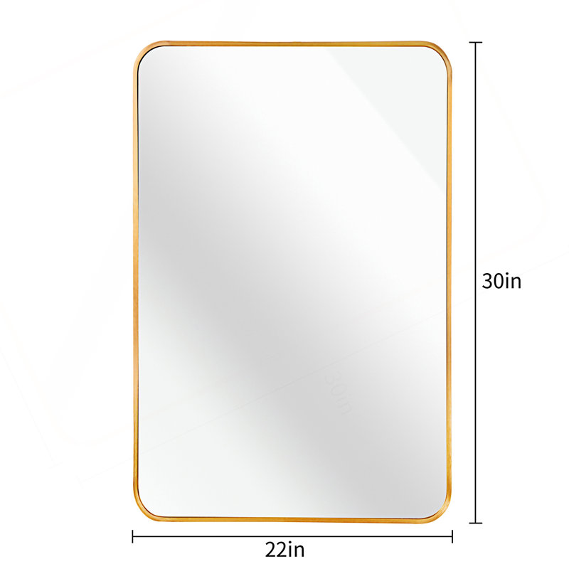 Miroir de salle de bain, Doré, 30,05 po x 22,05 po 