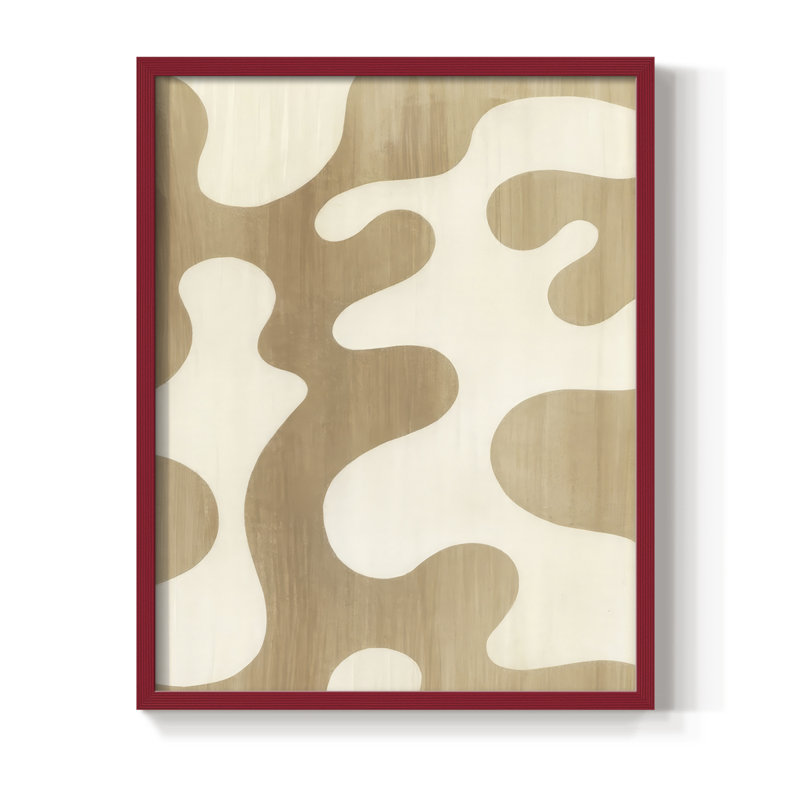 Sienna Ripples I, reproduction encadrée - bois massif, Red Framed, H 11 po x l 9 po
