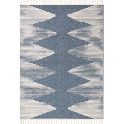 Loop-De-Loop Geometric Synthetic Area Rug