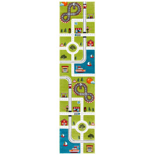 Tapis vert / ivoire Gaven