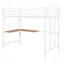 Lit mezzanine simple en métal avec bureau et grille en métal