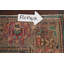 Tapis unique en laine noué à la main des années 1960 de 5 pi 10 po x 9 pi 6 po en rouge / beige