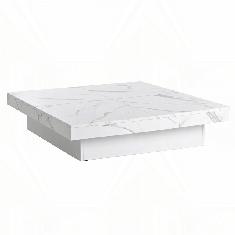 Square Marble Veneer Coffee Table