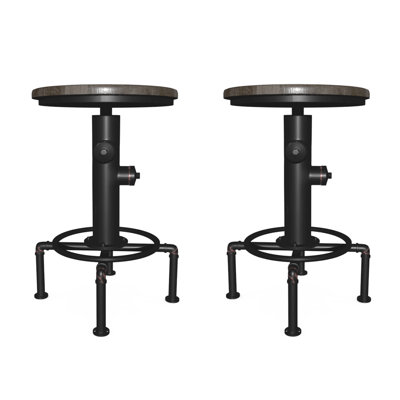 Swivel Counter Stool with Metal Frame