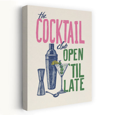The Cocktail Club by Andreas Magnusson - Wrapped Canvas Print