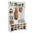 Hall Tree 51.2'' Wide with Bench and Shoe Storage, Adjustable Shelves-1983434950