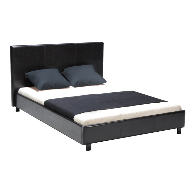 Nalani Upholstered Bed, Black, European Double (140 x 200 cm)
