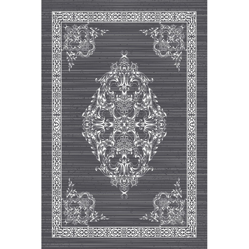 Premium Woven Area Rug, 5.2 x 7.5 Feet, 100% Polyester, Antibacterial, Non-Slip PVC Underside | 3D Digital Printed Design, 0.3 in Pile Height | Machine Washable, Ideal for Living Room & Bedroom Decor