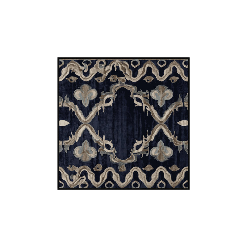 Silky Soft Plush Gray Area Rug, Square 6'