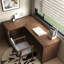 Bureau d'écriture rectangulaire en bois massif brun noisette-731841423-731841427
