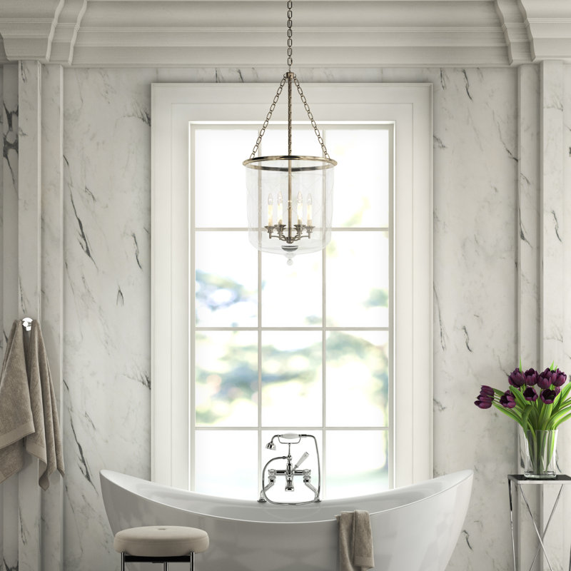 Ralph Lauren Cambridge 6 Light Pendant, Butler's Silver