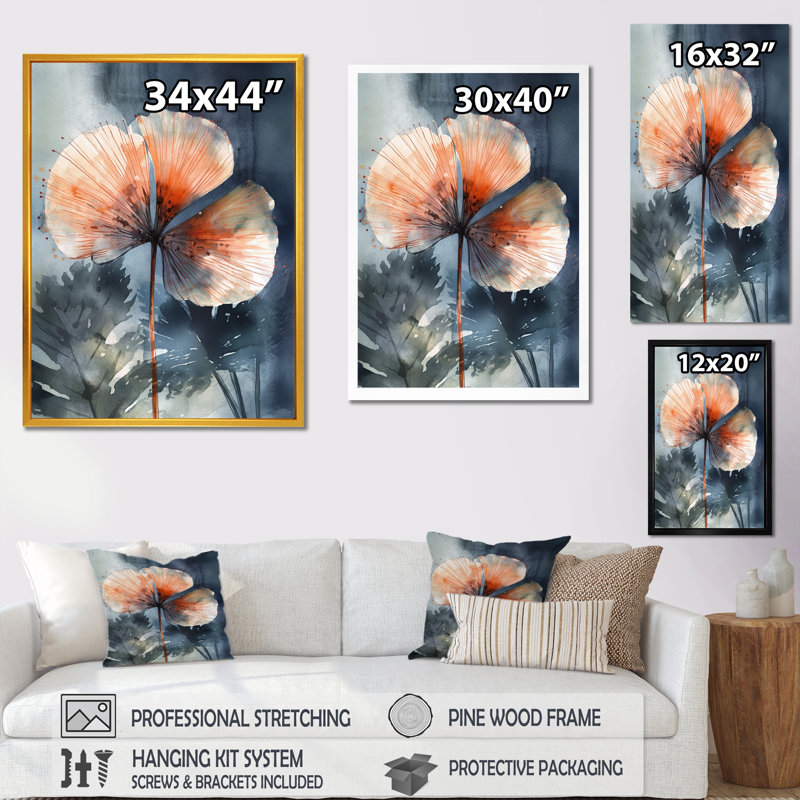 Feuilles de palmier tropical Ginkgo V - impression, H 40 po x l 30 po x P 1,5 po, Toile tendue