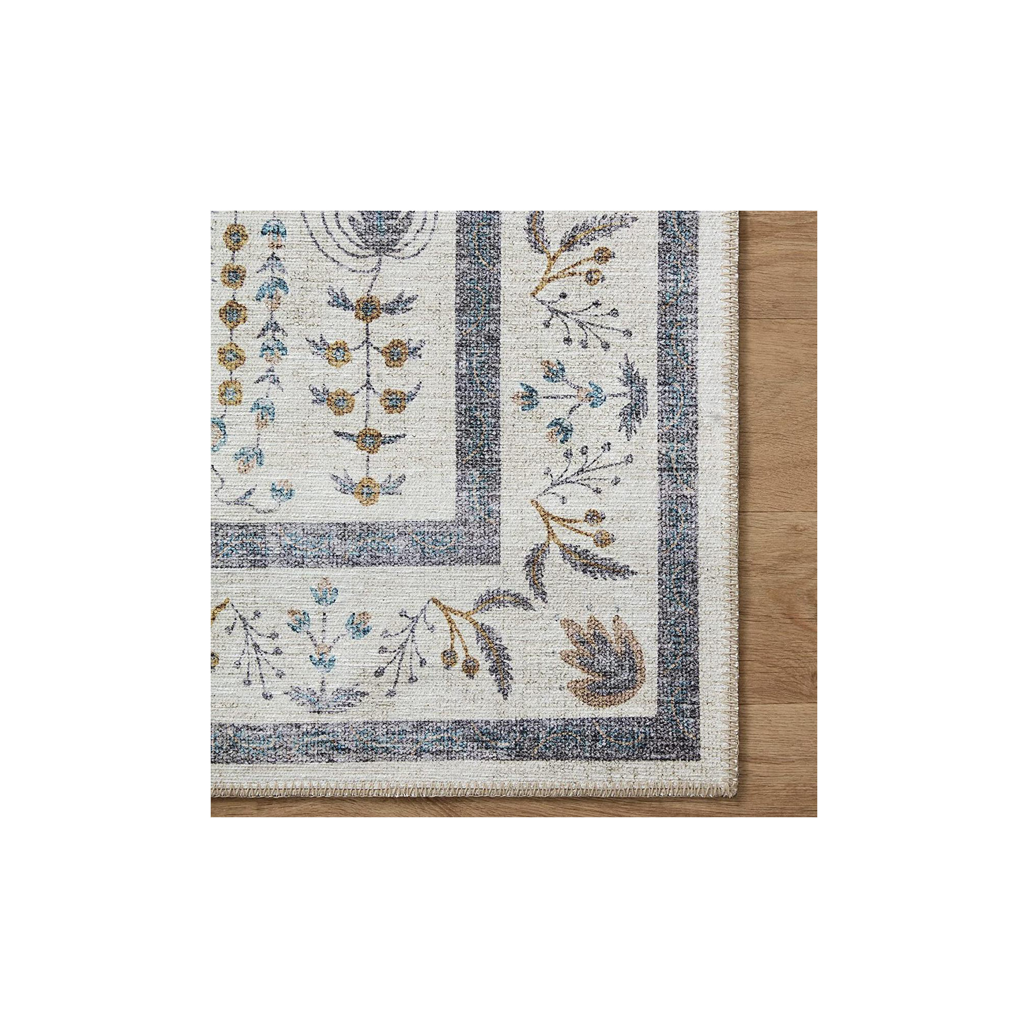 Rifle Paper Co. x Loloi Maison Wisteria Cream Rug, Runner 2'6" x 7'6"