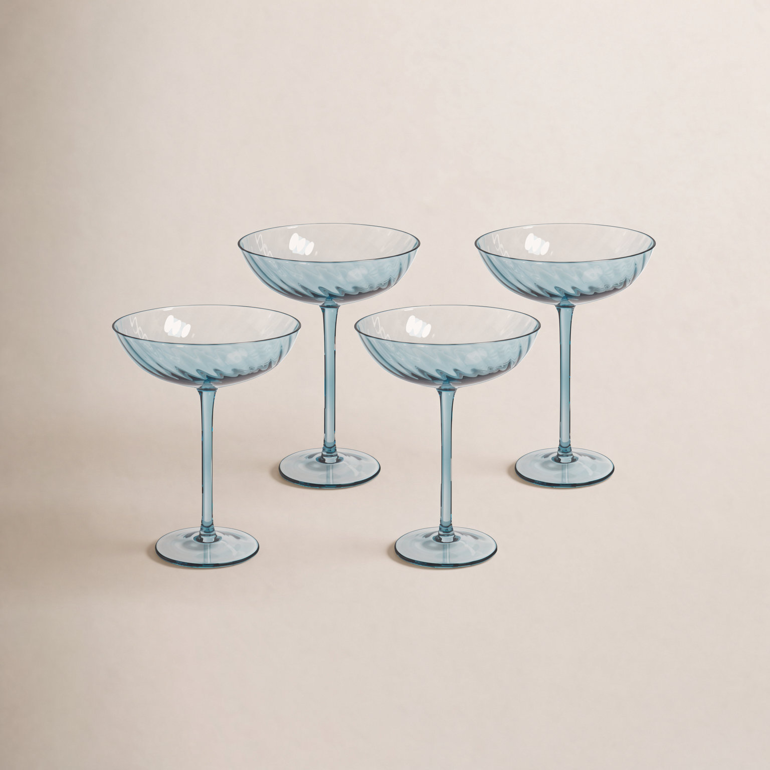 Cosette Coupe Glass, Blue
