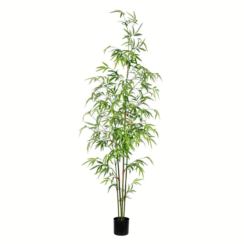 Arbre de bambou artificiel en pot, H 60 po x l 20 po x P 20 po