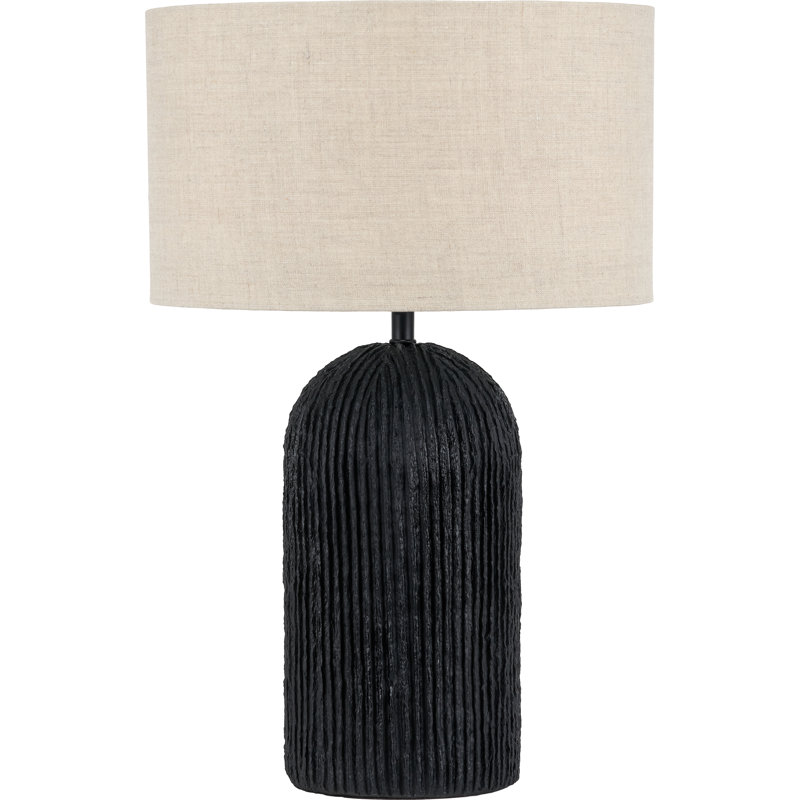 Ananya Table Lamp, Iron, Black, Beige