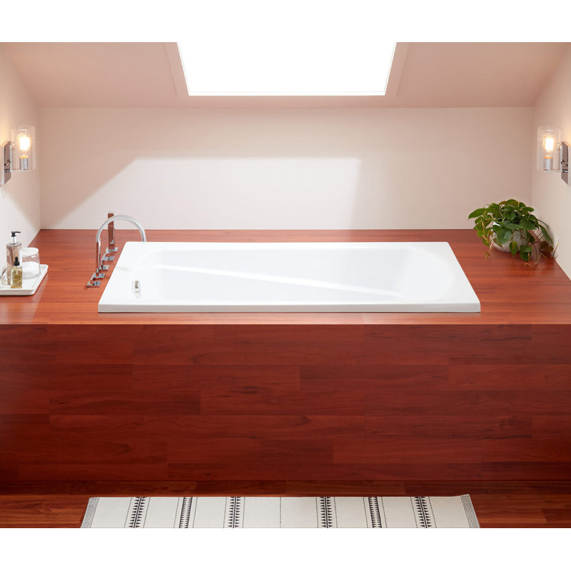 Signature Hardware 60" x 32" Bradenton Acrylic Drop-in Whirlpool Tub, Center