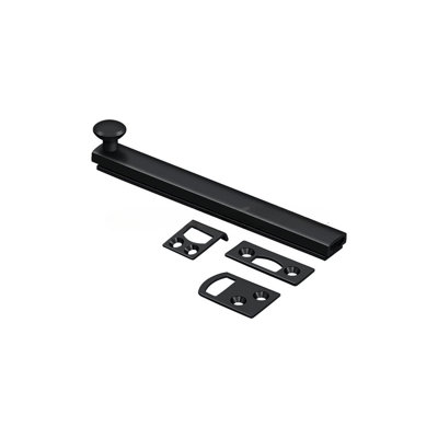 Deltana 6SBCS19 6" Surface Bolt, Concealed Screw, HD in Paint Black