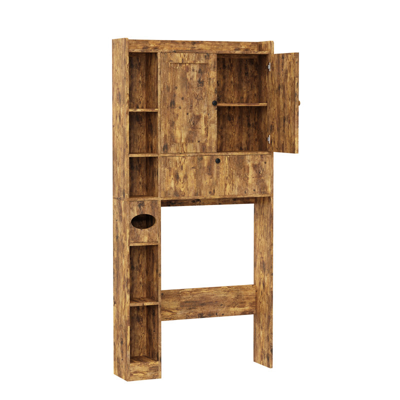 Rangement au-dessus de la toilette, Brun