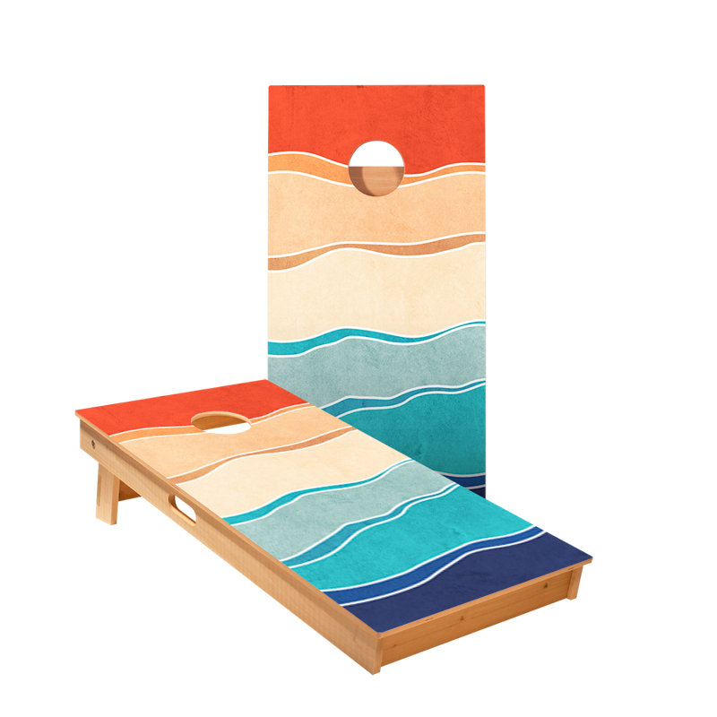 Multi-Color Waves Star Cornhole Boards
