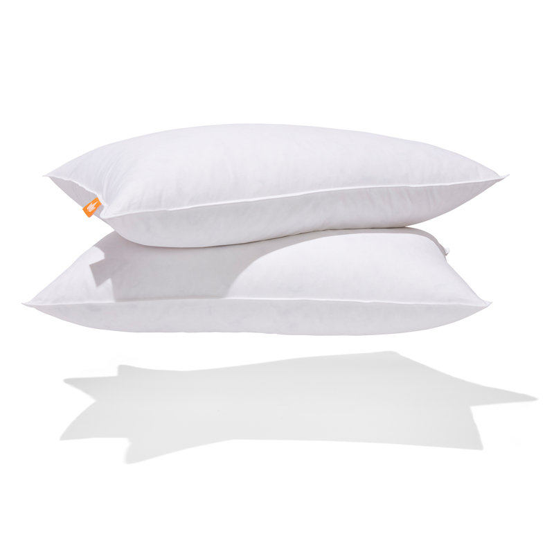 White Goose Feather Pillow - 2 Pack, Standard, Medium