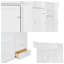 Grand lit escamotable mural avec rangement intégré - Grand lit pliant blanc avec armoire supérieure, tablettes et garde-robe (ancien SKU: N708S00022K-1)-416831357