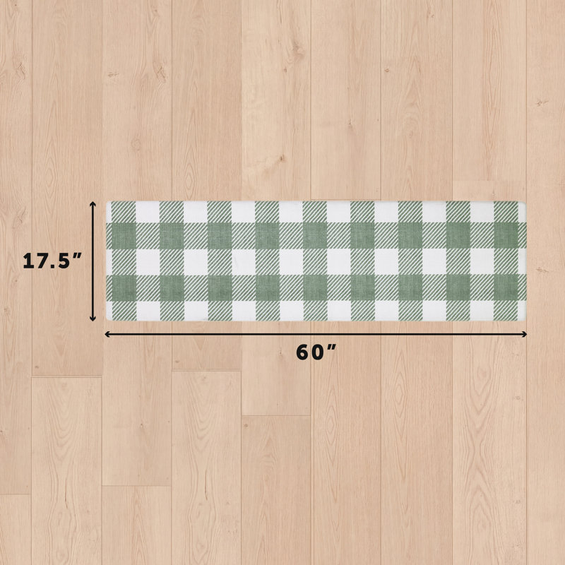 Tapis de cuisine Eddie Bauer, 17.5" x 60", Sauge et multicolore