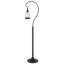 Lampe sur pied Terni - 161 cm (63,5 po) de hauteur, métal bronze foncé, abat-jour en verre bullé transparent, douille E26 de 60 W avec interrupteur à bascule, base lestée, style transitionnel