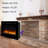 Puraflame Alice 40 Inches Recessed Electric Fireplace, Flush Mounted for 2 X 6 Stud, Log Set & Crystal, 1500W Heater, Black-2068115889