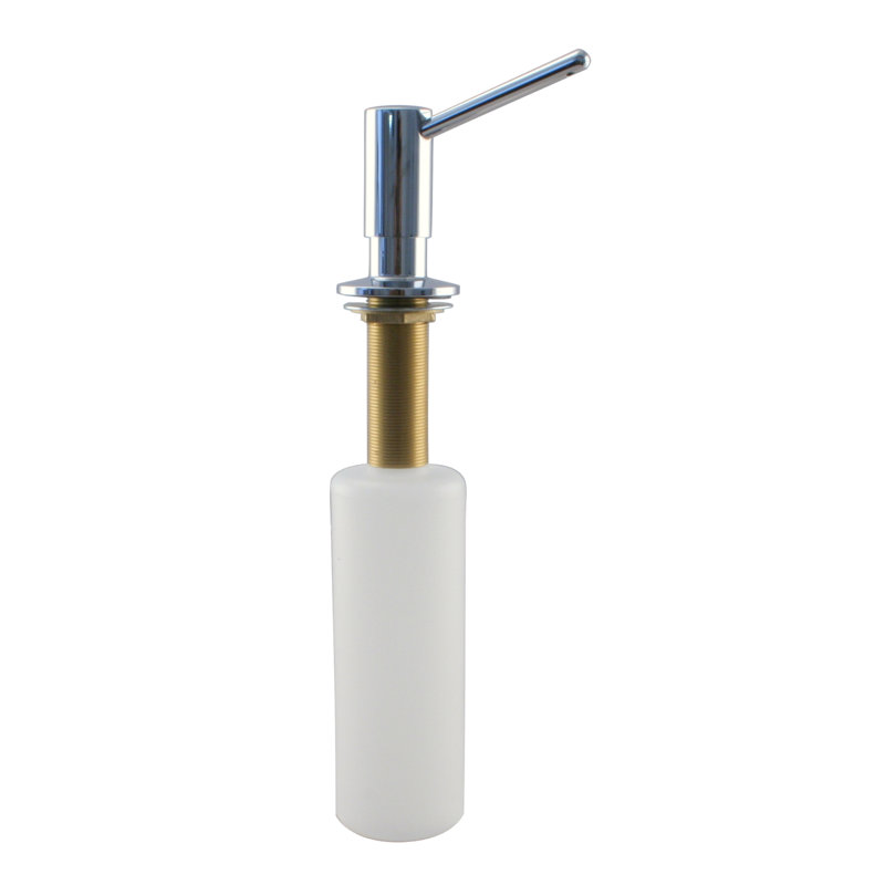 Distributeur de savon liquide à fixation sur le comptoir de style contemporain avec bouteille rechargeable de 12 oz