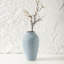 Vase moderne en porcelaine bleue minimaliste, résistant aux fuites et durable, parfait pour les fleurs fraîches ou séchées, cadeau idéal pour les mariages et la décoration intérieure