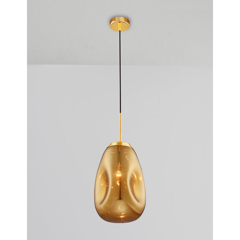 1 - Light Teardrop Pendant, Gold