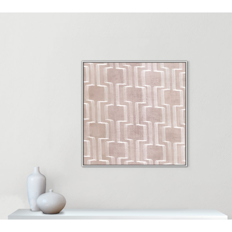 Symphonie en mouvement II - reproduction carrée par Emma Peal, Blanc, H 41,5 po x l 41,5 po