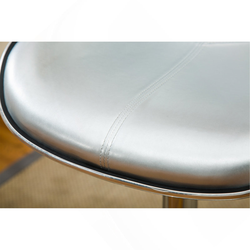 Ensemble de 2 tabourets de bar Upholstery Airlift, Argent argent