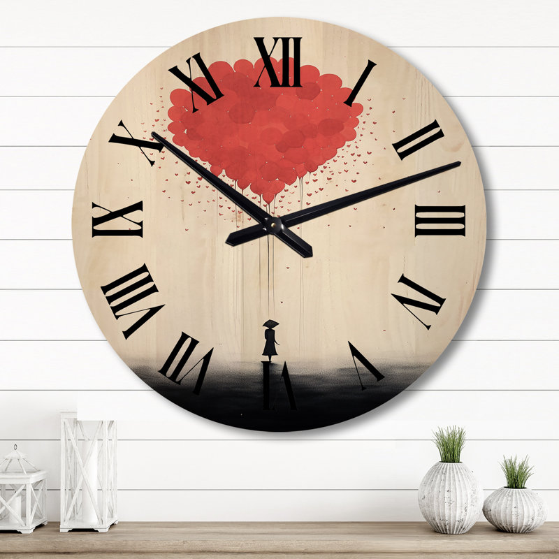 Horloge murale en bois surdimensionnée Serenity, Grand