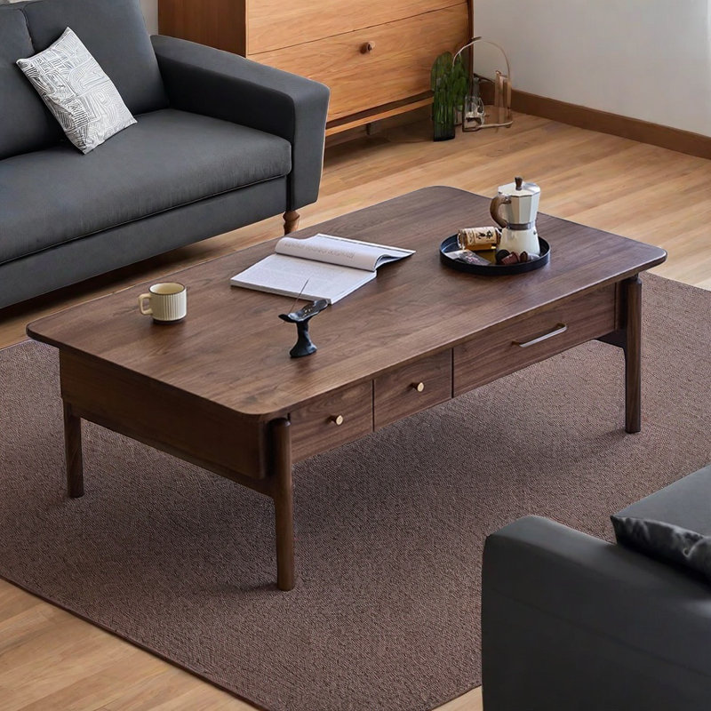 Black walnut solid wood end table