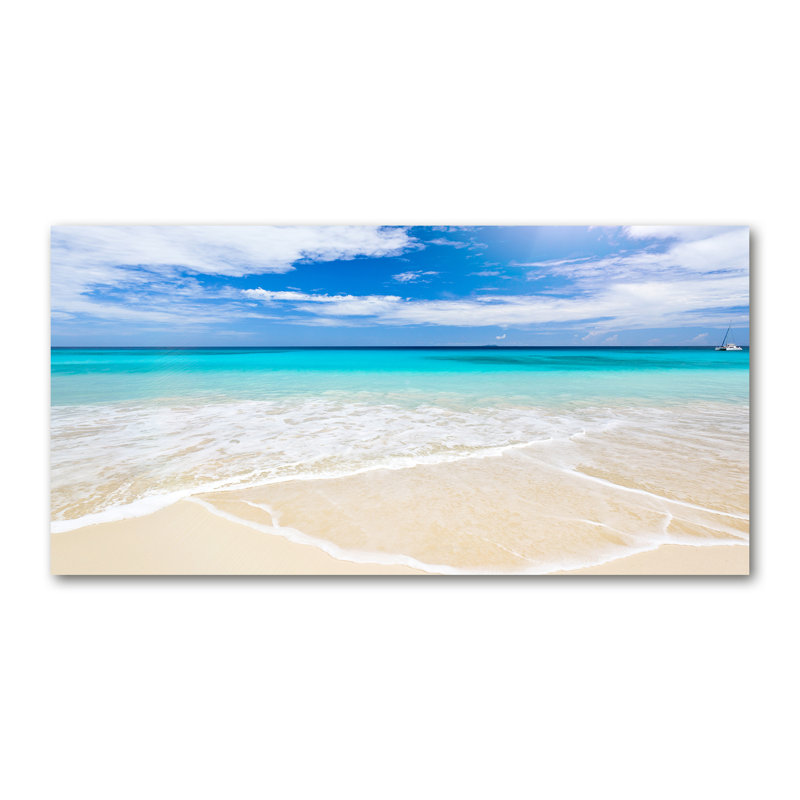 Tropical Beach - No Frame Print on Canvas, 50cm H x 100cm W, No Frame