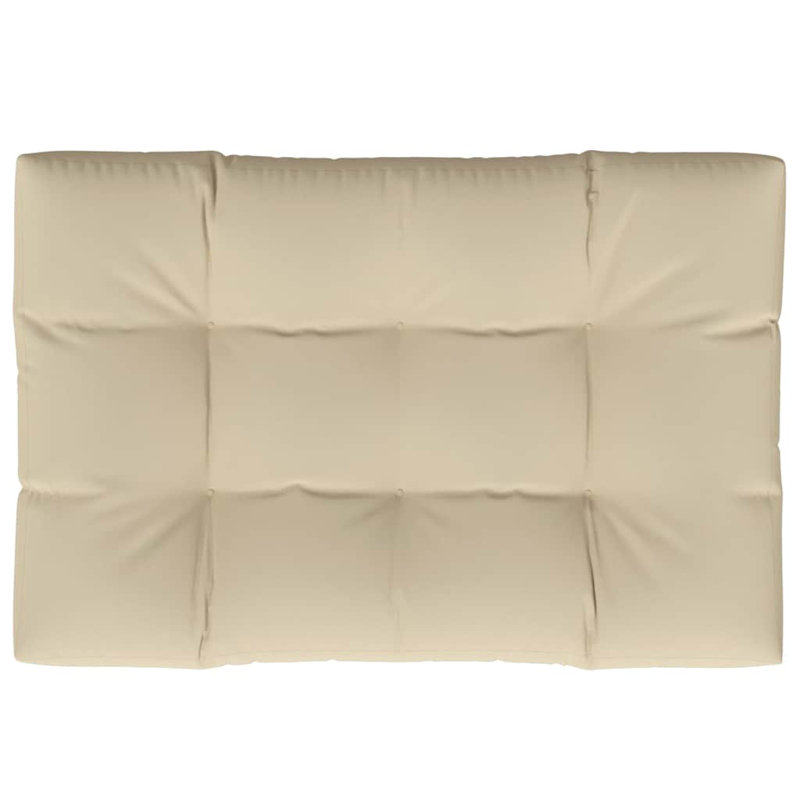 vidaXL Pallet Cushion Beige 47.2"x31.5"x4.7" Fabric, Beige, 47.2" H x 31.5" W x 4.7" D