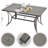 Jeitt Rectangular Metal Outdoor Dining Table With Umbrella Hole , 60'' in. W 36.2'' in. D