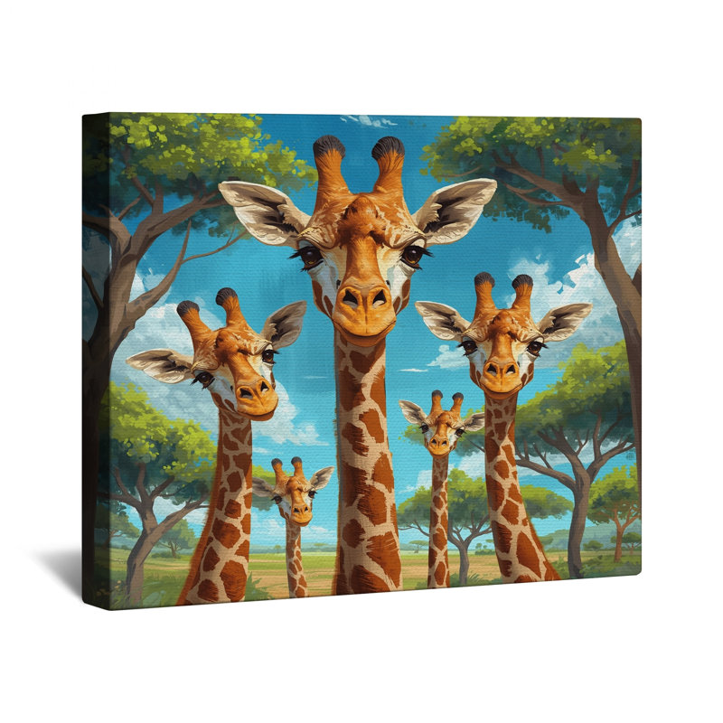 Ensemble de toiles tendues Group of Giraffes, 20 po x 24 po