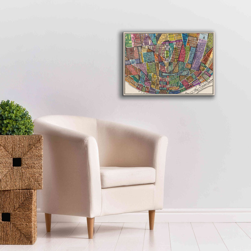 «Modern Map of St. Louis» par Nikki Galapon, art mural sur toile, H 18 po x l 26 po x P 0,75 po